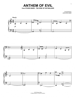 page one of Anthem Of Evil (from The Rise Of Skywalker) (Easy Piano)