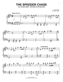 page one of The Speeder Chase (from The Rise Of Skywalker) (Easy Piano)