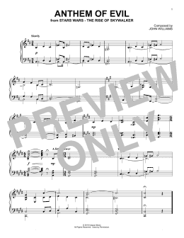 page one of Anthem Of Evil (from The Rise Of Skywalker) (Piano Solo)
