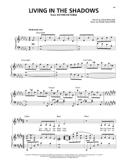 page one of Living In The Shadows (from Victor/Victoria) (Piano, Vocal & Guitar Chords (Right-Hand Melody))
