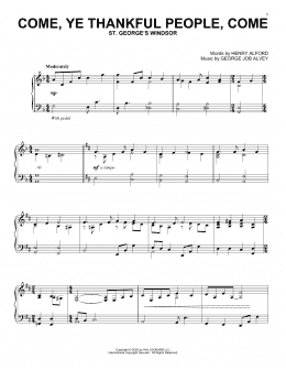 page one of Come, Ye Thankful People, Come (Piano Solo)