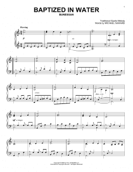 page one of Baptized In Water (Piano Solo)