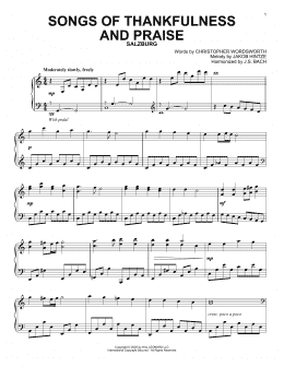 page one of Songs Of Thankfulness And Praise (Piano Solo)
