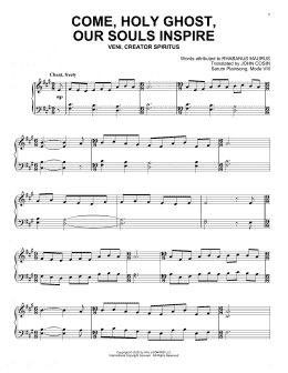 page one of Come, Holy Ghost, Our Souls Inspire (Piano Solo)