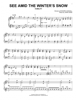 page one of See Amid The Winter's Snow (Piano Solo)