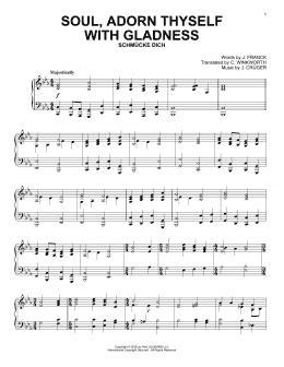 page one of Soul, Adorn Thyself With Gladness (Piano Solo)