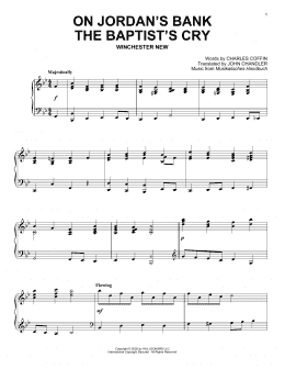 page one of On Jordan's Bank The Baptist's Cry (Piano Solo)