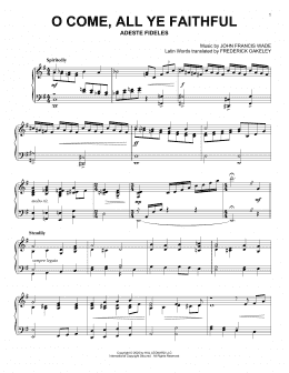 page one of O Come, All Ye Faithful (Piano Solo)