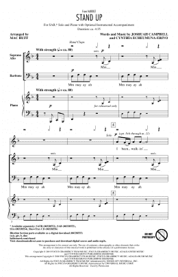 page one of Stand Up (from Harriet) (arr. Mac Huff) (SAB Choir)