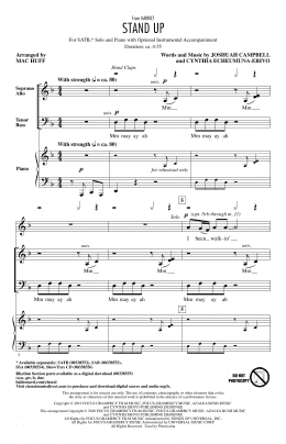page one of Stand Up (from Harriet) (arr. Mac Huff) (SATB Choir)
