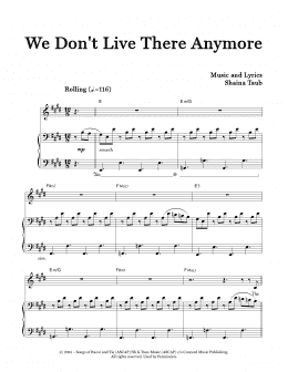 page one of We Don't Live There Anymore (Piano & Vocal)