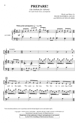 page one of Prepare! (An Anthem For Advent) (2-Part Choir)