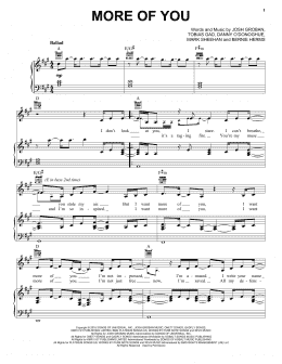 page one of More Of You (Piano, Vocal & Guitar Chords (Right-Hand Melody))