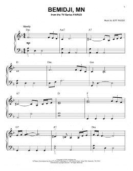 page one of Bemidji, MN (from Fargo) (Very Easy Piano)
