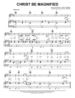page one of Christ Be Magnified (Piano, Vocal & Guitar Chords (Right-Hand Melody))