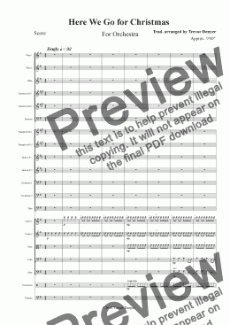 page one of Medley - Here We Go for Christmas - School Orch - Score