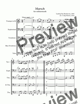 page one of Marsch (mixed brass ensemble)