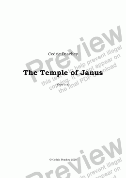 page one of The Temple of Janus - for chamber orchestra