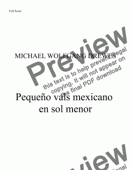 page one of Pequeño vals mexicano en sol menor