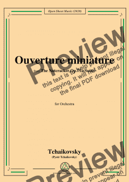 page one of Tchaikovsky-The Nutcracker(Suite),Op.71a,Part I(Ouverture miniature),for Orchestra