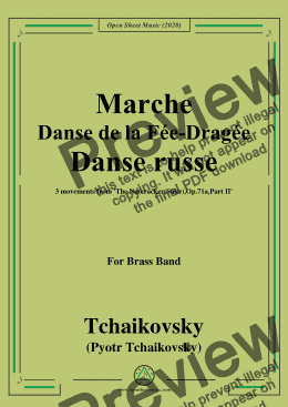 page one of Tchaikovsky-Marche,Danse de la Fée-Dragée,Danse russe