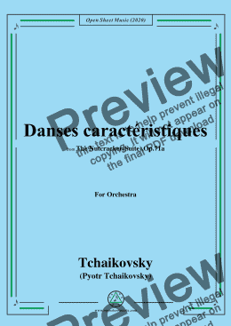 page one of Tchaikovsky-The Nutcracker(Suite),Op.71a,Part II(Danses caractéristiques),for Orchestra