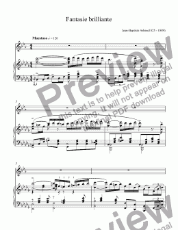 page one of Arban - Fantasie Brilliante for trumpet Bb & piano (arr.Mar)