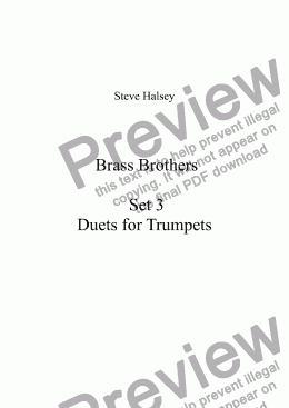 page one of Brass Brothers Set 3 Duets for Trumpet
