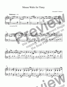 page one of from MUSIC FOR CHILDREN: Mouse Waltz for Tinny