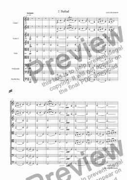 page one of Suite for String Orchestra - 2 (Ballad)