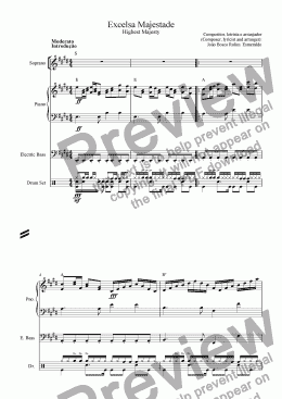 page one of 15- Excelsa Majestade (Amighty Majesty - Choir and Piano)