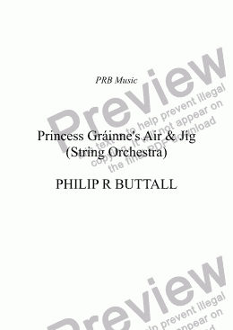 page one of Princess Grainne’s Air & Jig (String Orchestra)