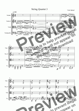 page one of String Quartet No. 3