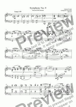page one of Dvorak: Symphony No. 9 Second Movement