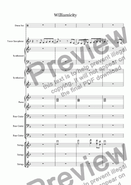 page one of Symphonie Fantastique Suite No. 9 "Williamicity"