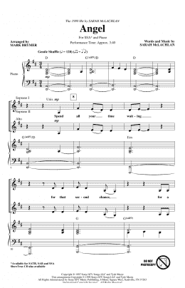 page one of Angel (arr. Mark Brymer) (SSA Choir)