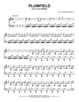 page one of Plumfield (from the Motion Picture Little Women) (Piano Solo)