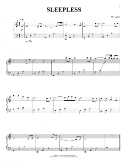 page one of Sleepless (Piano Solo)