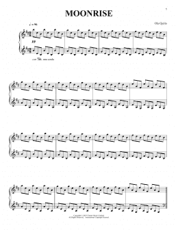 page one of Moonrise (Piano Solo)