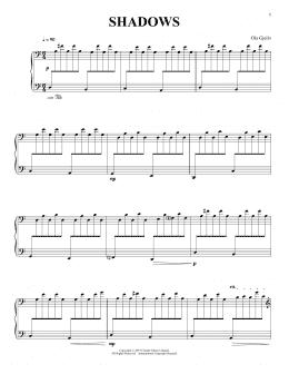 page one of Shadows (Piano Solo)