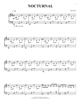 page one of Nocturnal (Piano Solo)