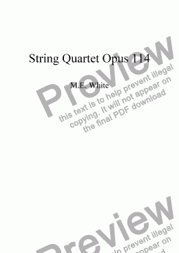 page one of String Quartet Opus 114