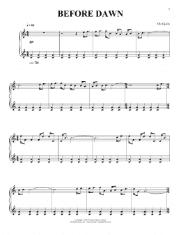 page one of Before Dawn (Piano Solo)