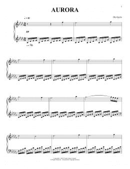 page one of Aurora (Piano Solo)