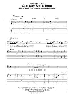 page one of One Day She's Here (Guitar Tab)