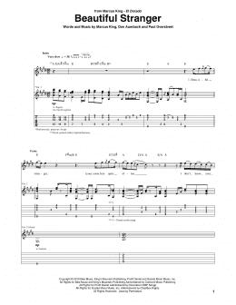 page one of Beautiful Stranger (Guitar Tab)