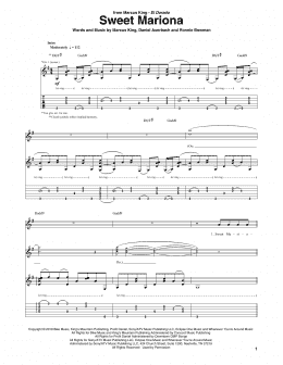 page one of Sweet Mariona (Guitar Tab)