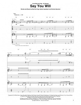page one of Say You Will (Guitar Tab)