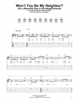 page one of Won't You Be My Neighbor? (It's A Beautiful Day In The Neighborhood) (Easy Guitar Tab)