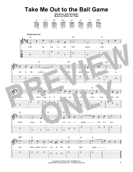 page one of Take Me Out To The Ball Game (Easy Guitar Tab)
